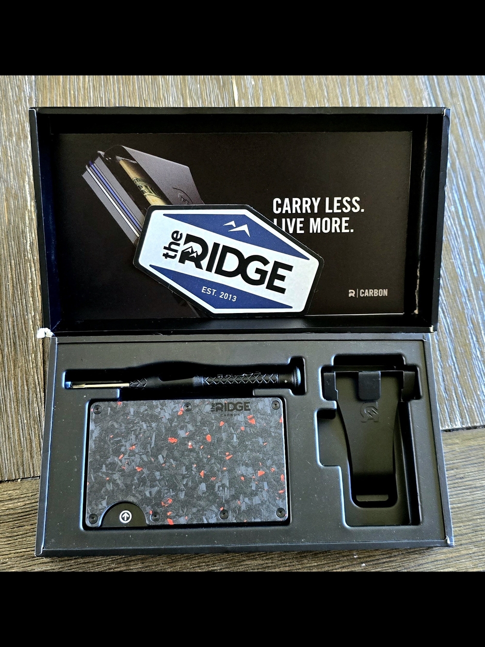 The Ridge Carbon Fiber 3K Wallet - Forged Ember - NIB!